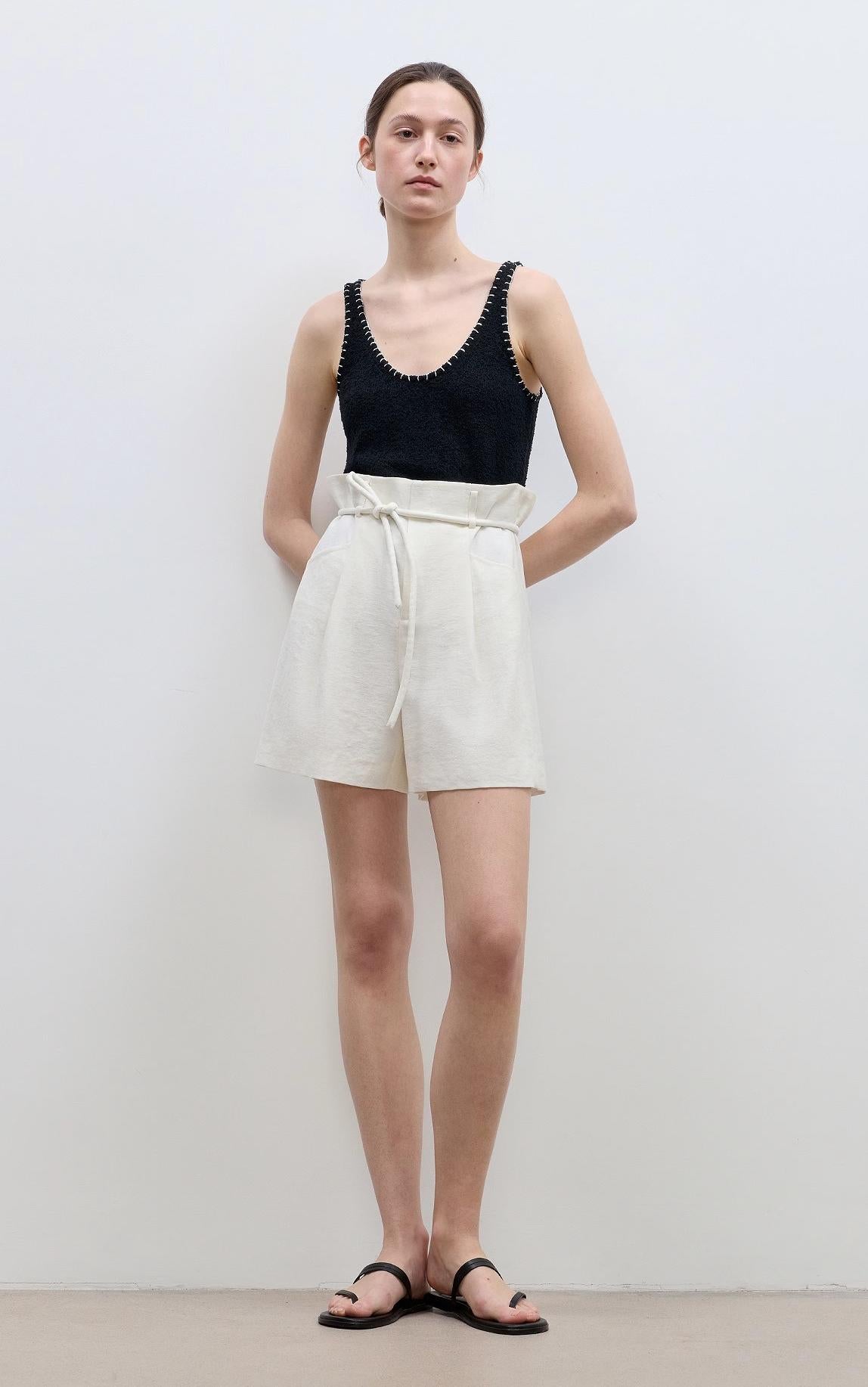 'Jungle Fantasy' Flower Bud Drawstring High Waist Shorts Women