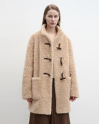 Fireladyfur Women's Faux Leather Shearling Jacket Curly Style