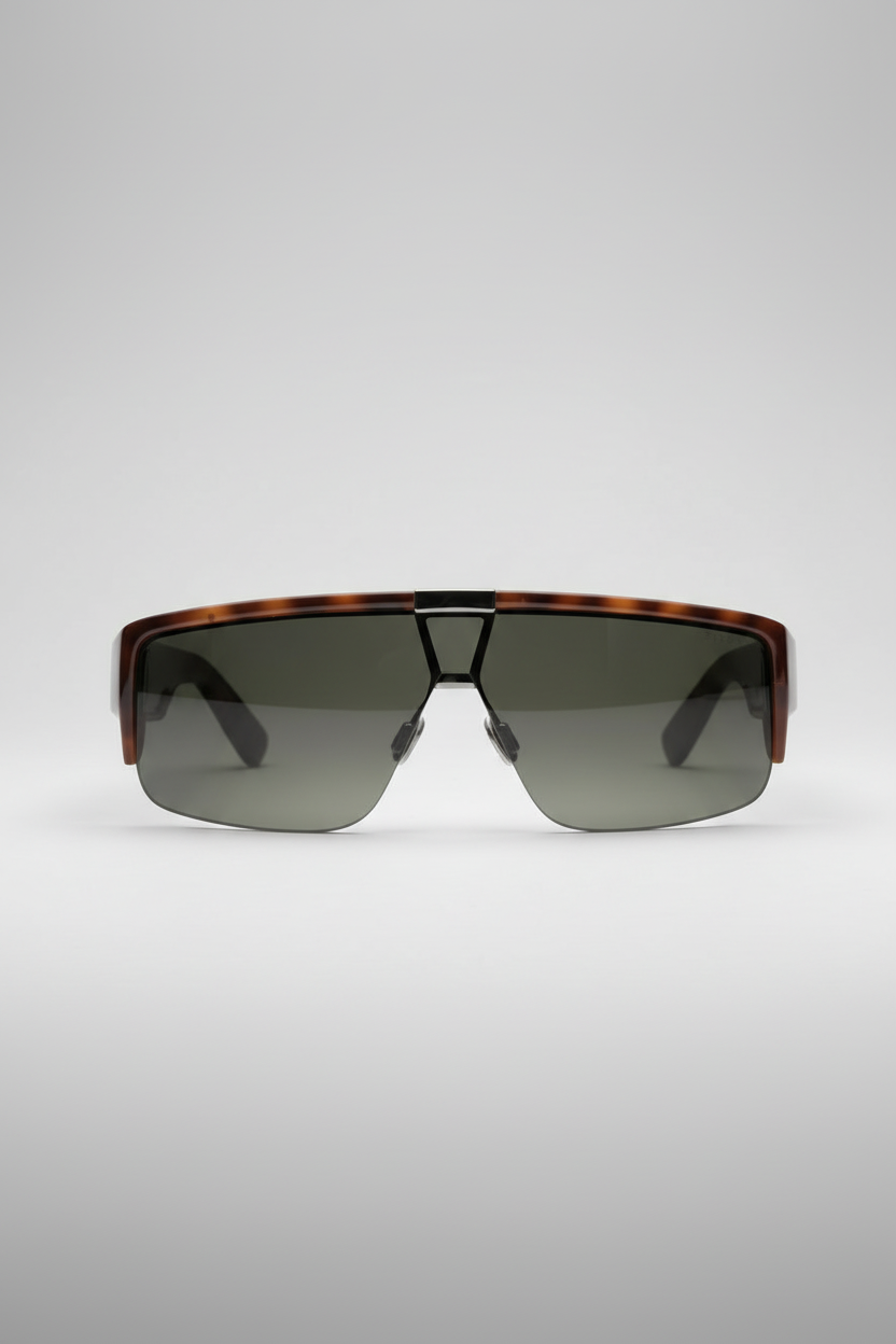 IVI Living Sunglasses Polished Classic Tortoise | Green Grey Lens