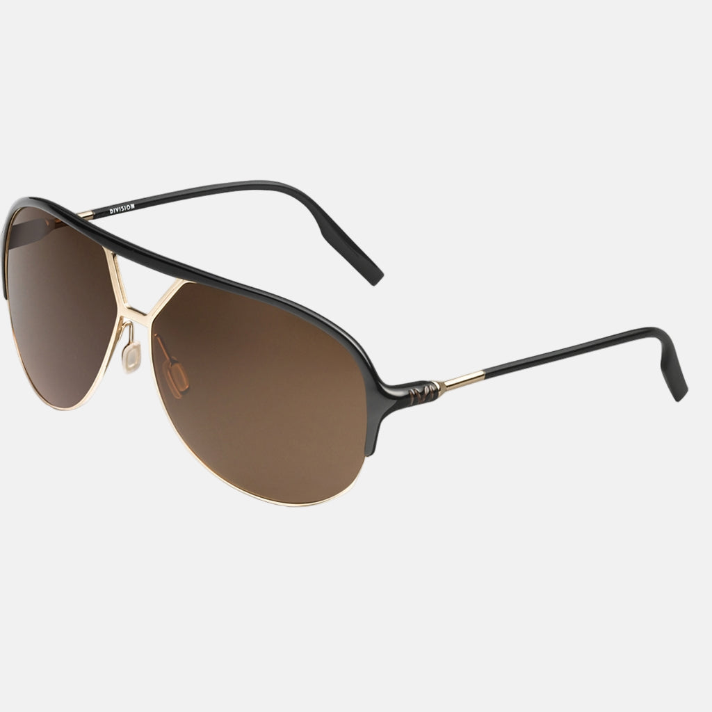 Division Sunglasses Polished Black | Gold/Bronze