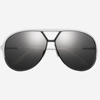 Division Sunglasses Matte White and Black | Grey Lens