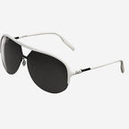 Division Sunglasses Matte White and Black | Grey Lens
