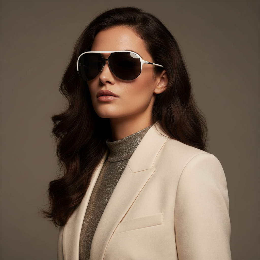 Division Sunglasses Matte White and Black | Grey Lens