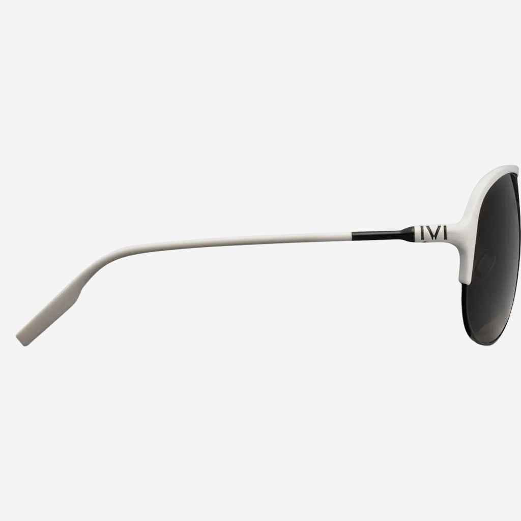 Division Sunglasses Matte White and Black | Grey Lens