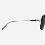 Division Sunglasses Matte White and Black | Grey Lens