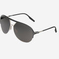 Division Sunglasses in Polished Black and Chrome | Grey Polarized