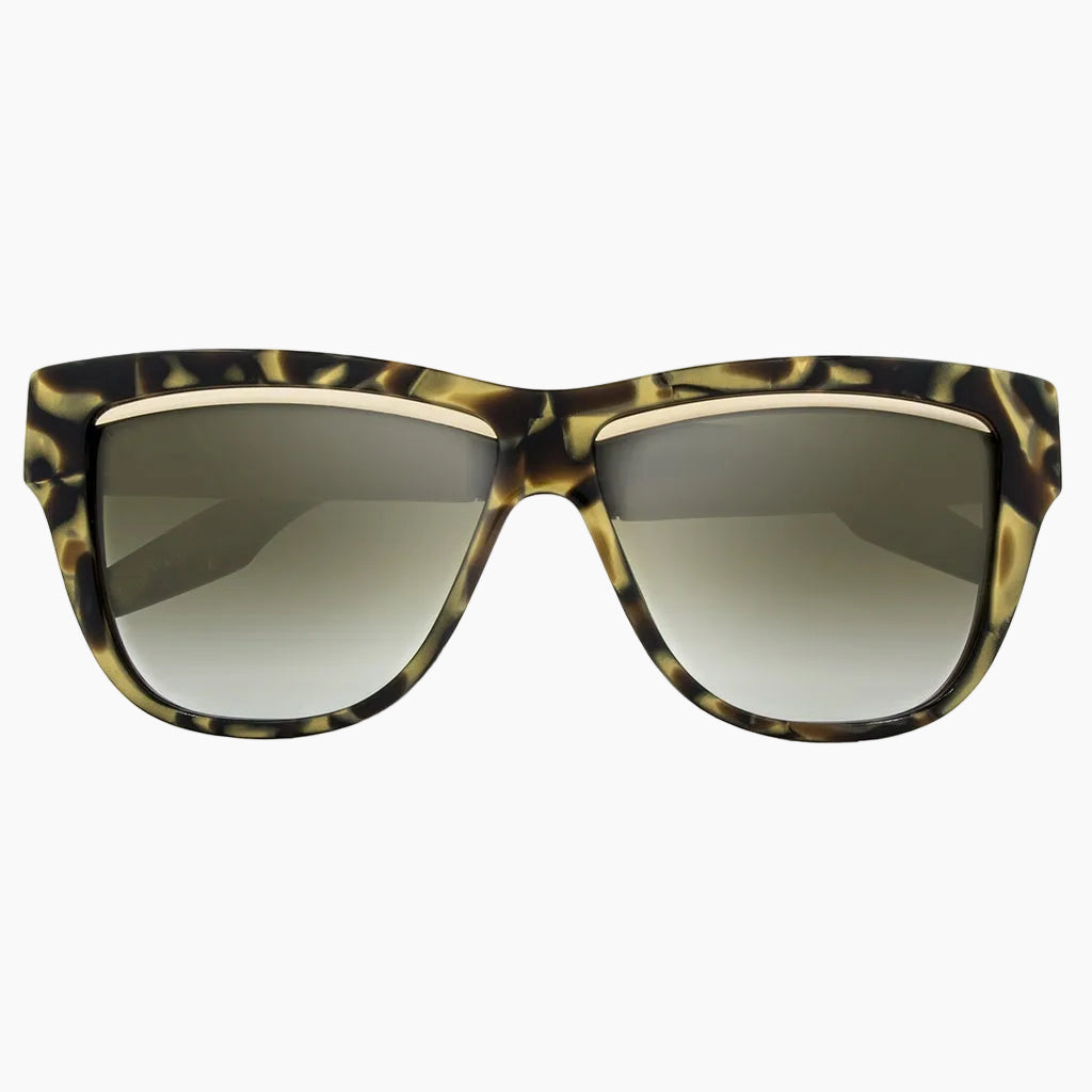 Dusky Sunglasses Polished Tigers Eye with Brushed Gold | Bronze Gradient Lens