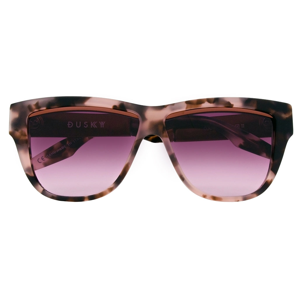 Dusky Sunglasses | Matte Mauve Tortoise Rose Gold and Rose Gradient Lens