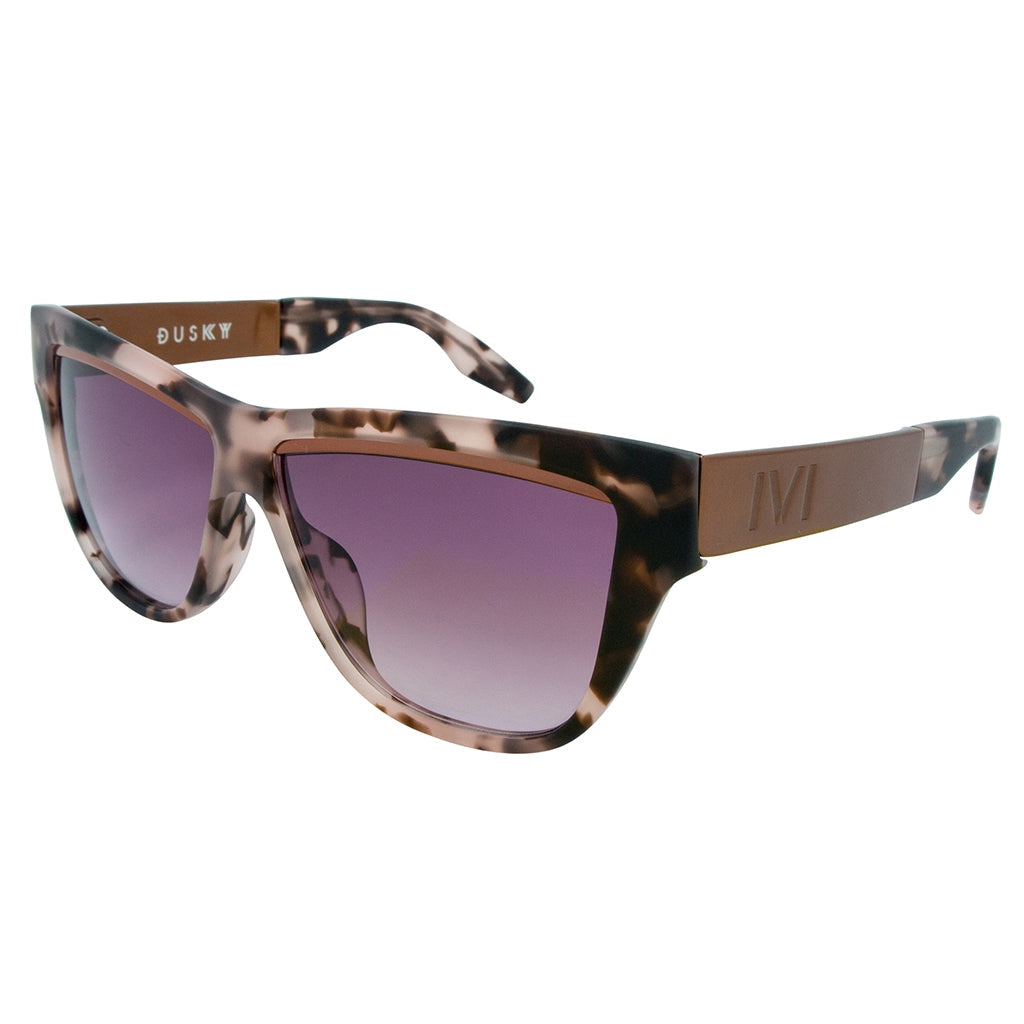 Dusky Sunglasses | Matte Mauve Tortoise Rose Gold and Rose Gradient Lens