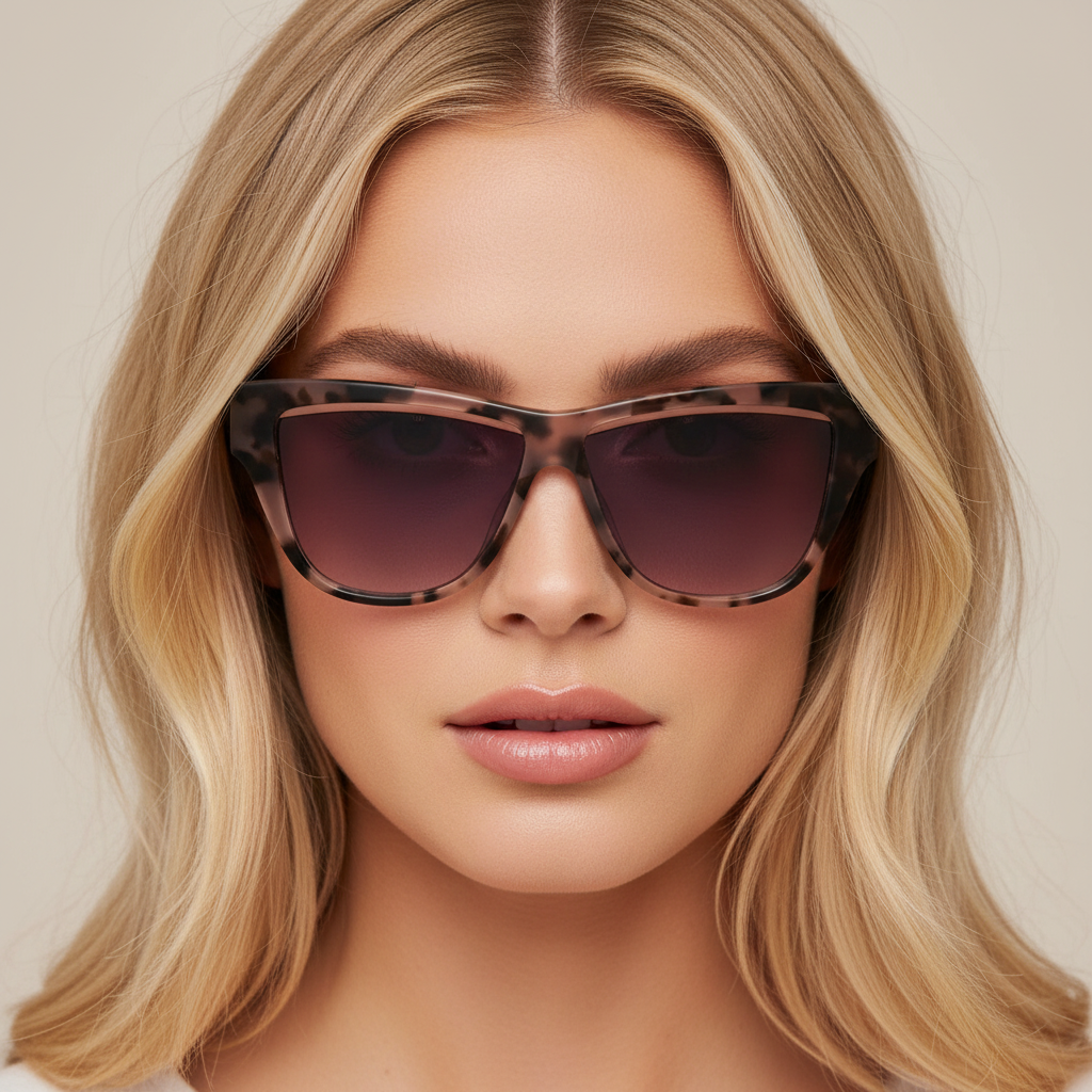 Dusky Sunglasses | Matte Mauve Tortoise Rose Gold and Rose Gradient Lens