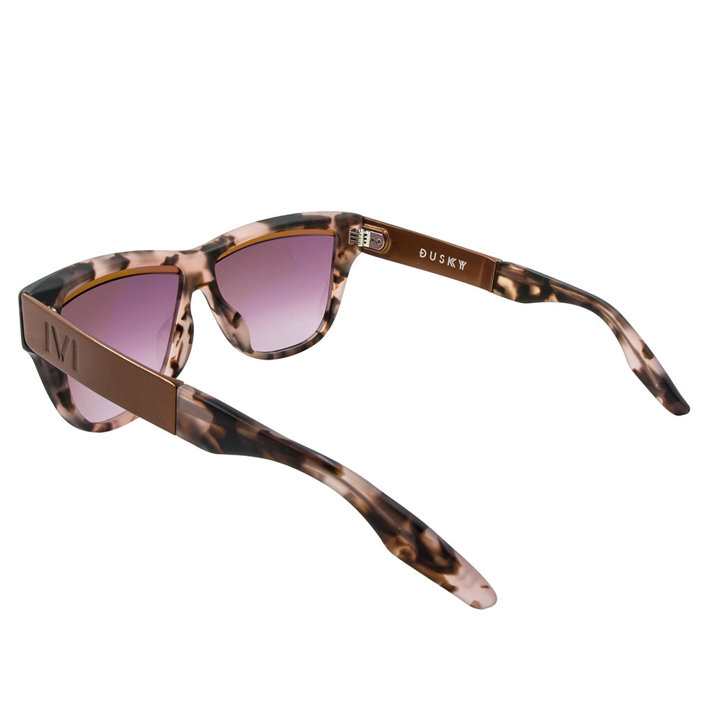 Dusky Sunglasses | Matte Mauve Tortoise Rose Gold and Rose Gradient Lens