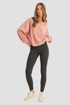 Fleece Lined High Waisted Leggings Black
