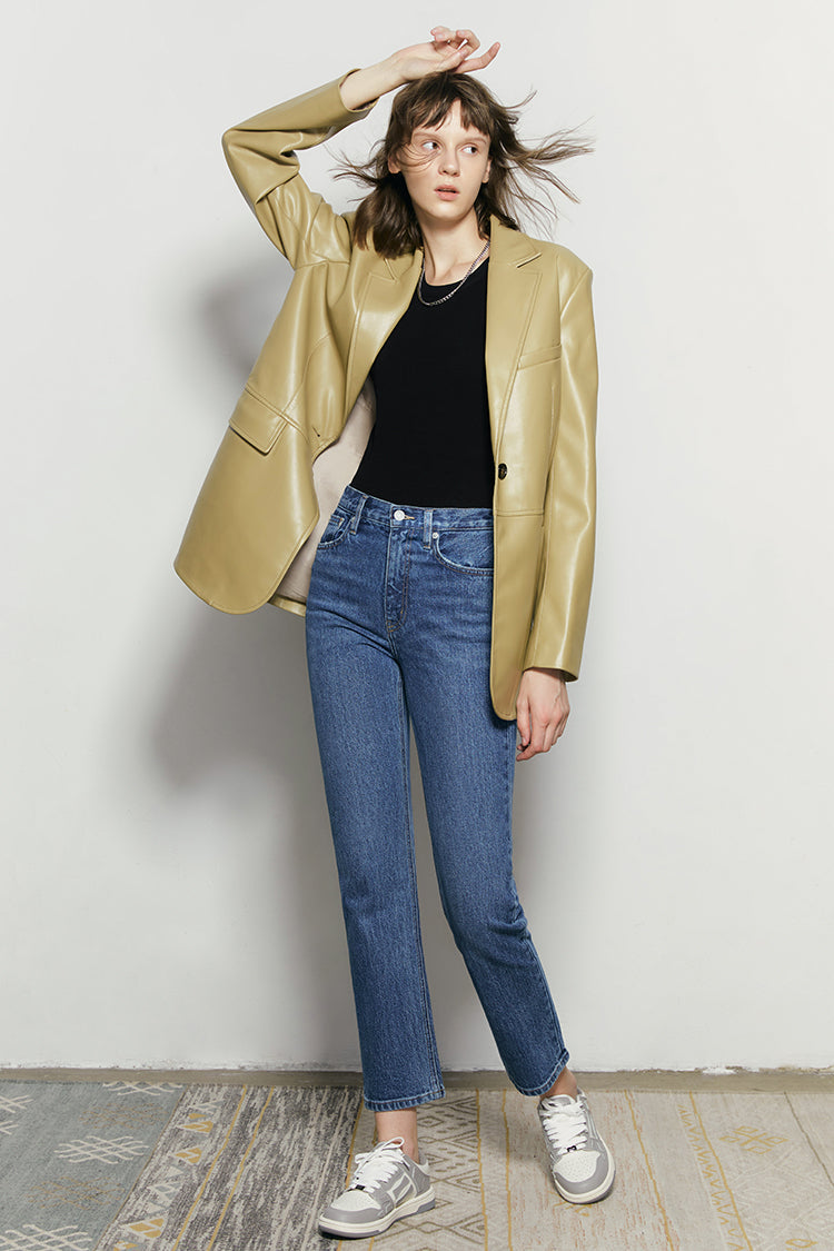 Activity Grrrl High Rise Kick Crop Jeans | HJ017