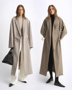 ‘Desert Heart’ Original Wool Peaked Lapel Drawstring Coat