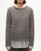 FF×JW Classic Mohair Pullover Sweater with Textured Knit