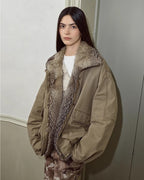 Fireladyfur Women's Goose Down Parka with Fox Fur Collar ‘City Cruise’
