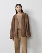 Louvre Mink V-Neck Jacket