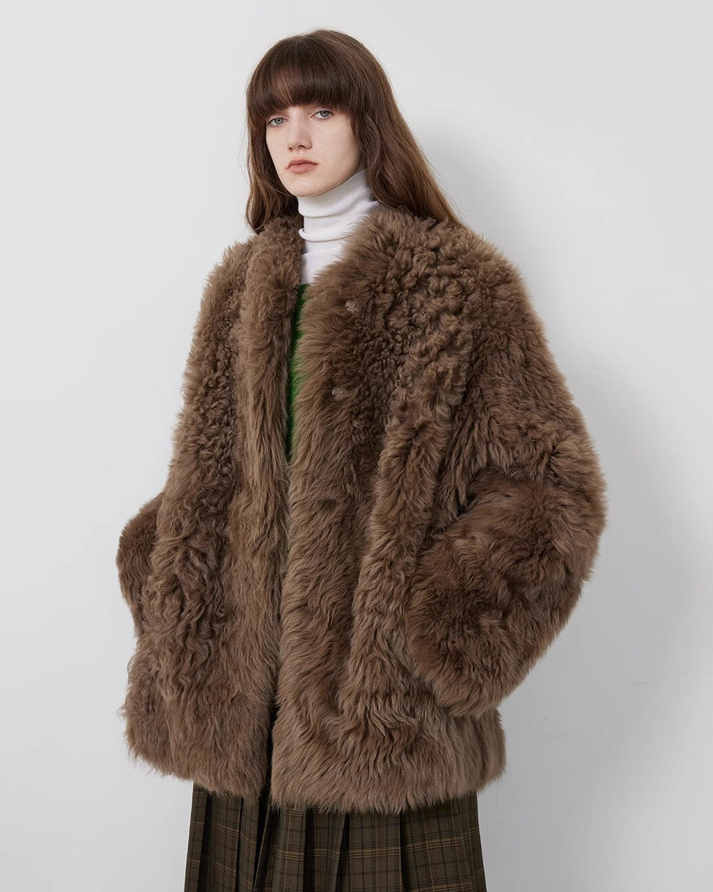 Sea of Love Accompaniment Casual Stand-Up Collar Tuscan Sheepskin