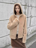 Fireladyfur Women's Hooded Merino Sheepskin Jacket ‘Bad Boy’