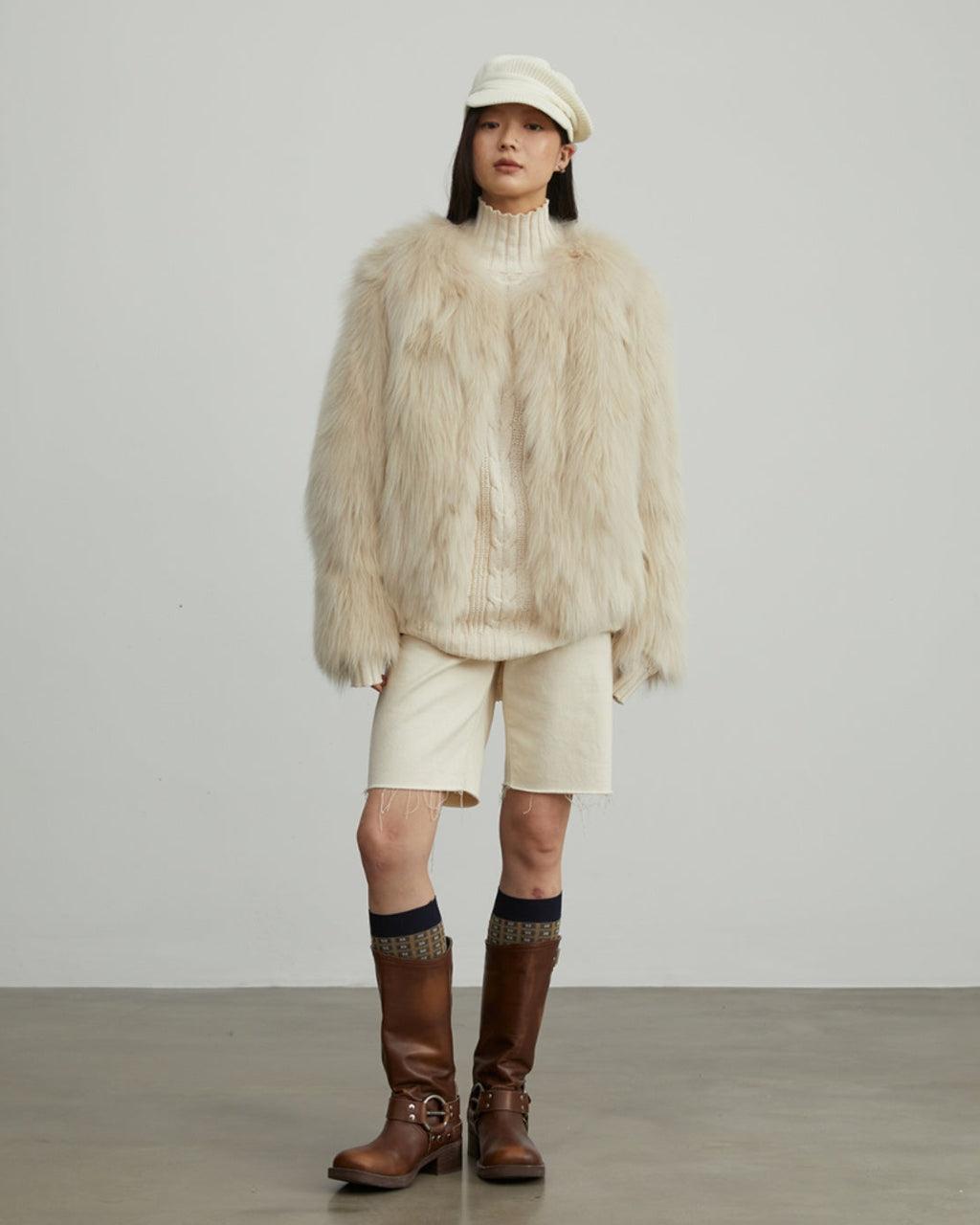 Fireladyfur Women's Fur Coat | Genuine Finnish Fox Fur | ‘Reed Flower’