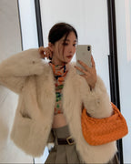 Fireladyfur Women's Pink Tuscan Sheepskin Coat 'Babylon Phantom Nights'