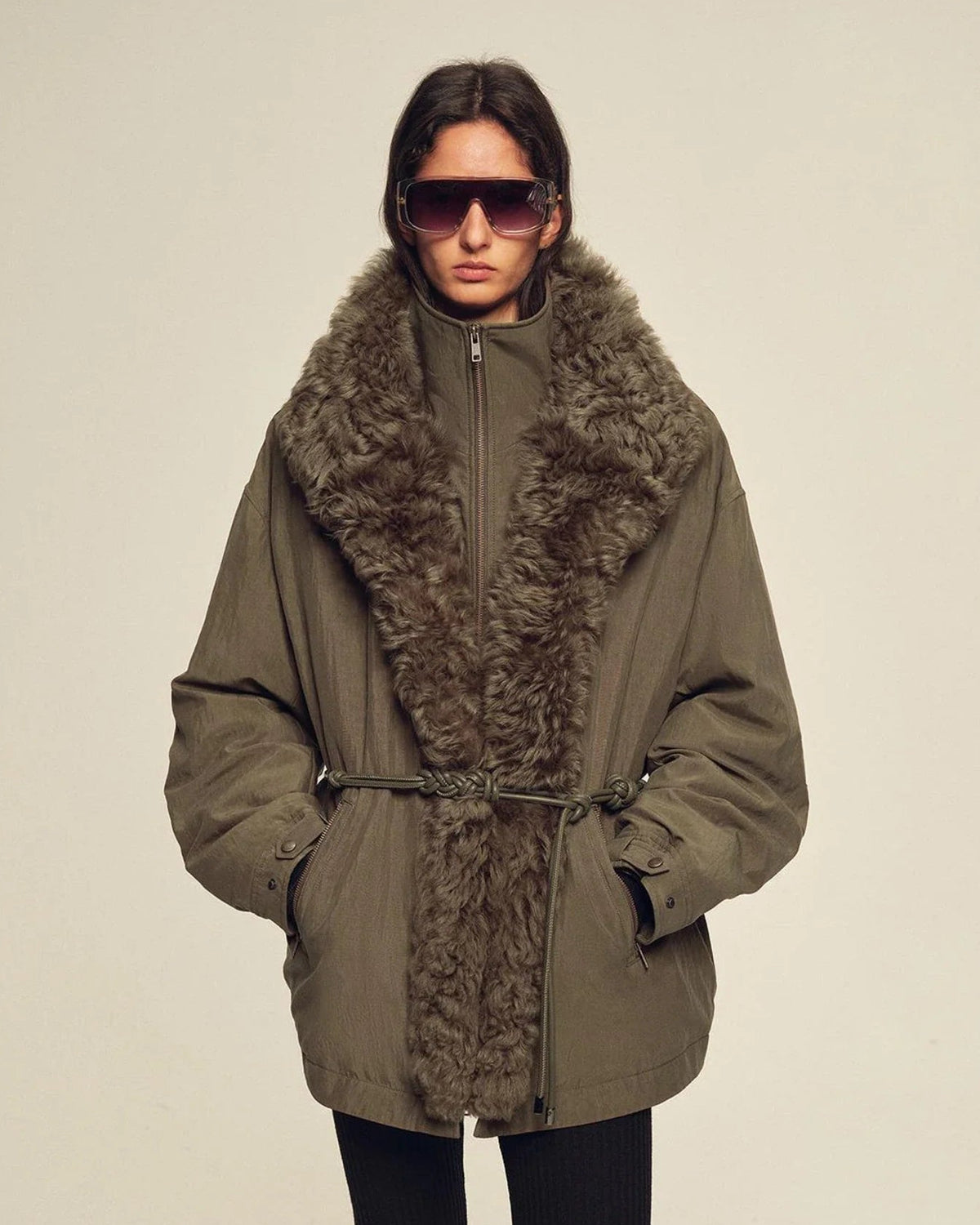 Firelady Fur Women's Detachable Toscana Shearling-Lined Parka Jacket "The Wizard of Oz"