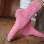 Serene Socks Adult Merino Wool Non-Slip Socks Coral | 1 Pair