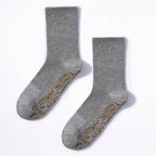 Serene Socks Adult Organic Cotton Non-Slip Socks 4 Seasons Grey | 2 Pairs