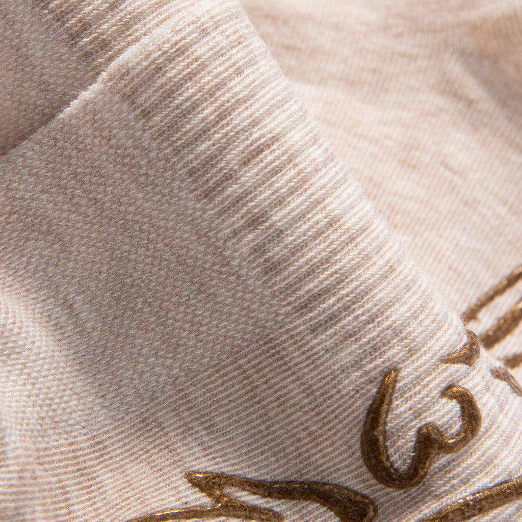 Serene Socks Adult Organic Cotton Non-Slip Socks 4 Season Beige | 2 Pairs