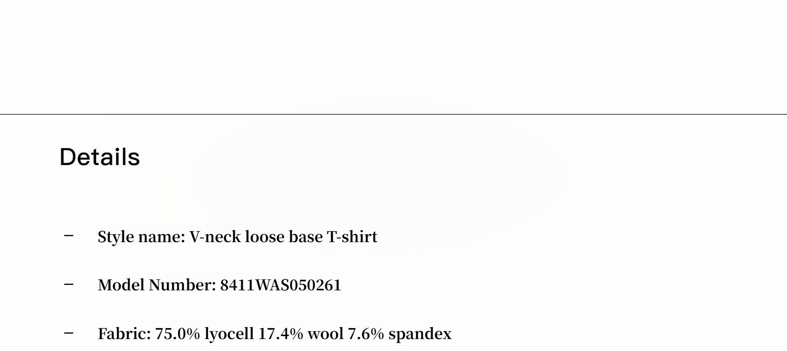 Tencel Wool V-Neck Two-Wear Elastic Hem T-Shirt