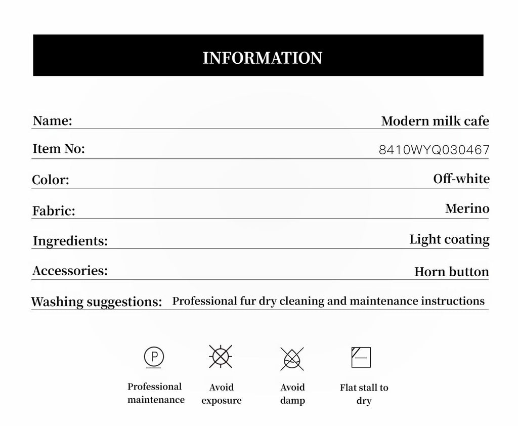 'Modern Milk Cafe' Hill Fur Merino Sheepskin Fur Women's Jacket