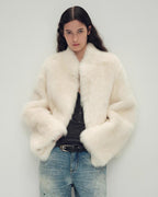 Fireladyfur Drop Shoulder Stand Collar Sheepskin Coat ‘Practical Wearism’