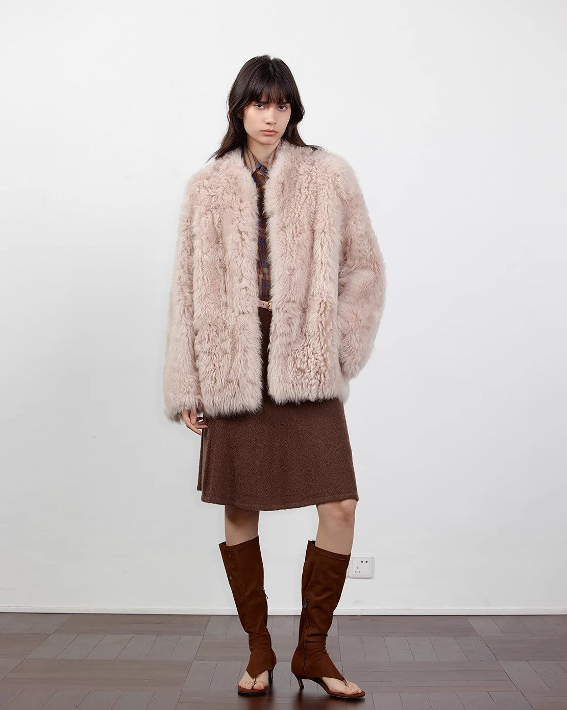 Sea of Love Accompaniment Casual Stand-Up Collar Tuscan Sheepskin