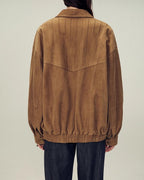 Fireladyfur Women's Top-Grain Sheepskin Leather/Suede Jacket