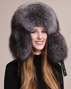 Fireladyfur Women's Solid Earmuffs Hat in a Classic Style