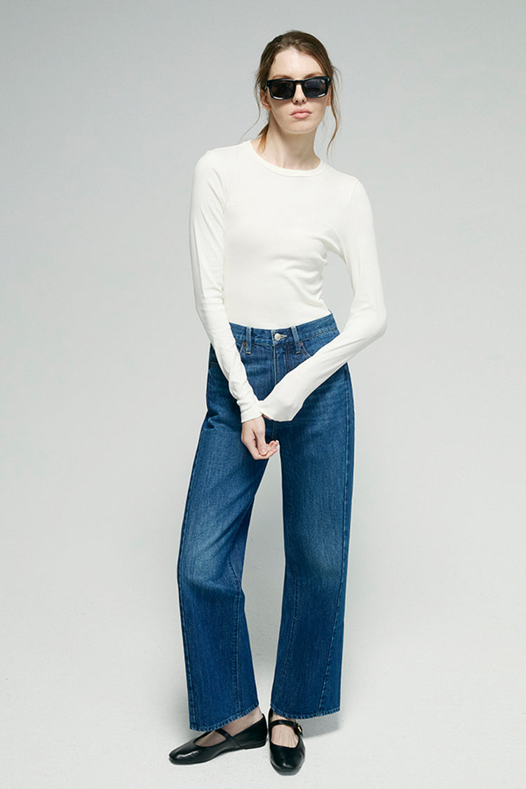 Crush Curve Ankle Jeans | HJ052