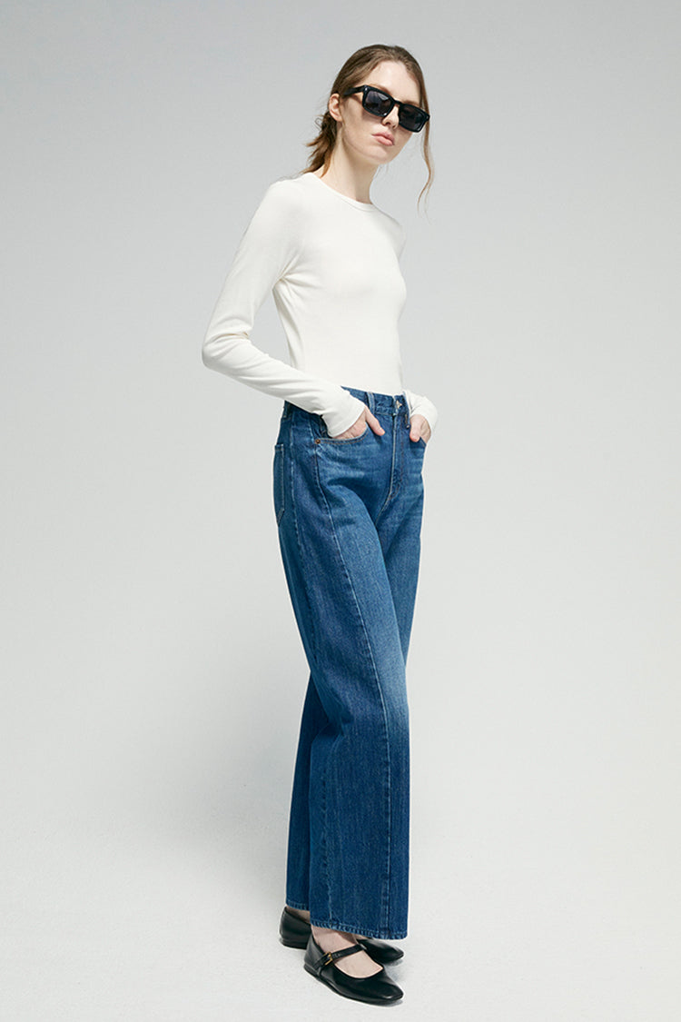Crush Curve Ankle Jeans | HJ052