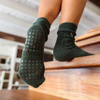 Serene Socks Adult Merino Wool Non-Slip Socks Dark Green | 1 Pair