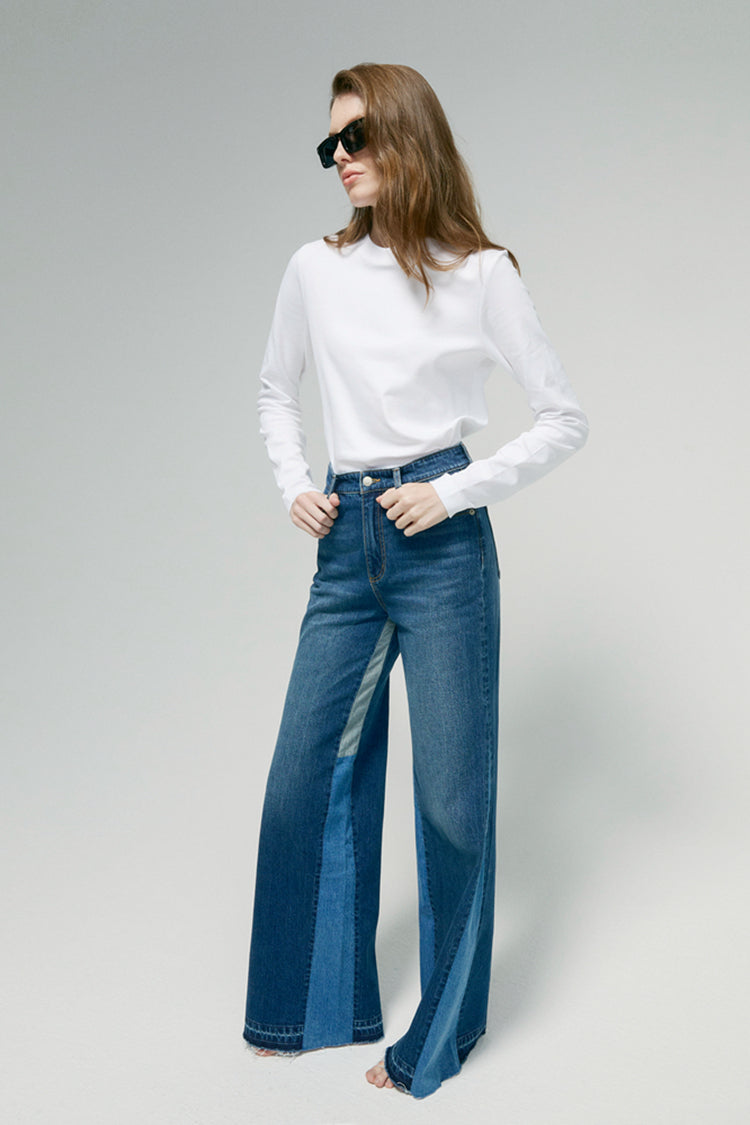 Shadow Split Wideleg Jeans | HJ056