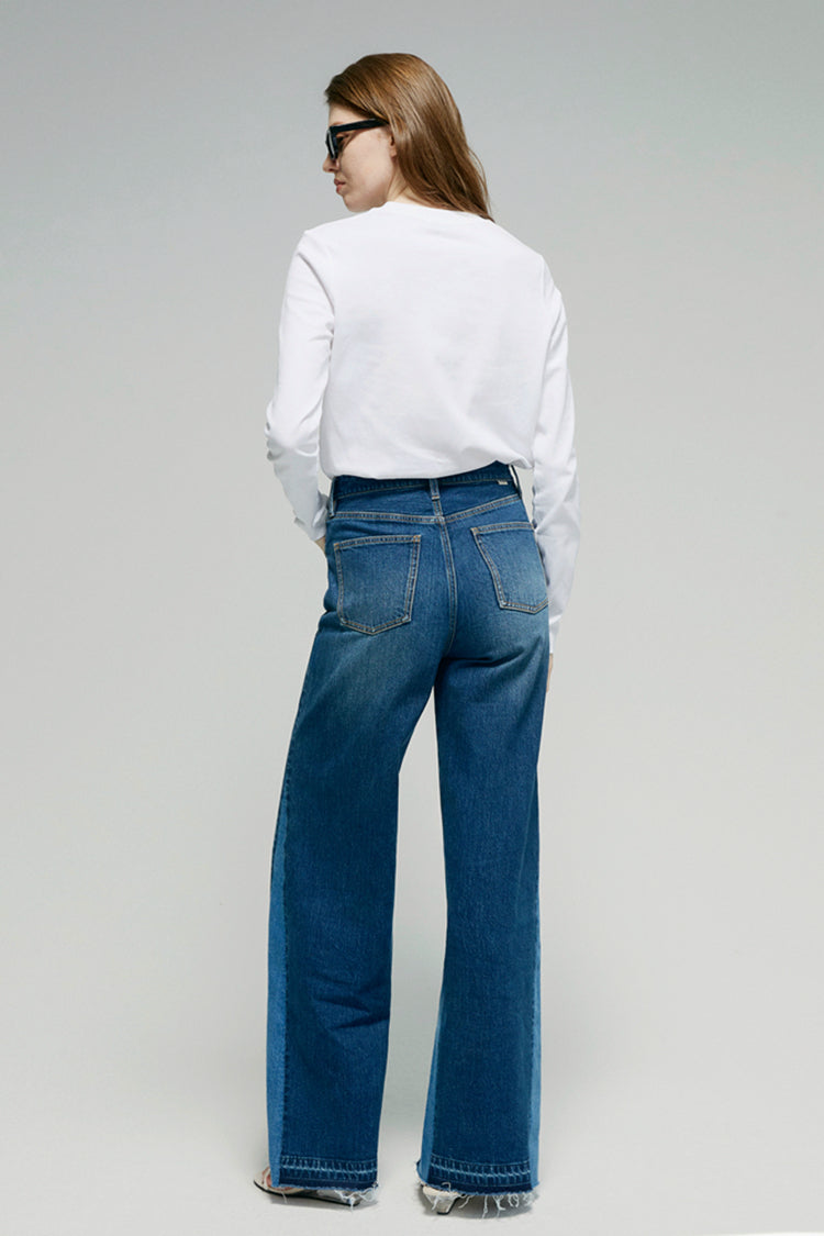 Shadow Split Wideleg Jeans | HJ056