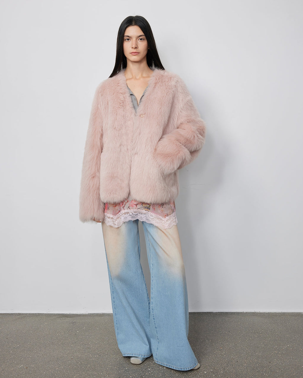 Fireladyfur Women's Pink Tuscan Sheepskin Coat 'Babylon Phantom Nights'
