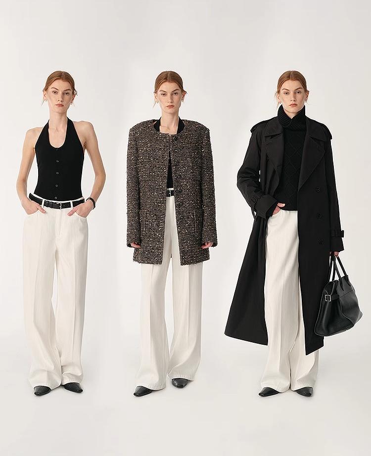 Skin-Friendly Washed Drape Versatile Wide-Leg Jeans