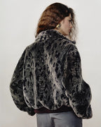 FF×JW Dapple Manor Fashionable Casual Warm Stand Collar Merino Sheepskin Jacket