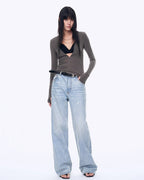 Distressed Dirty Dyed Tencel Cotton Jeans ‘Art Journey’