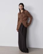 "Art Bubble" Retro Embossed Bubble Cotton Satin Stitching Long-Sleeved Shirt