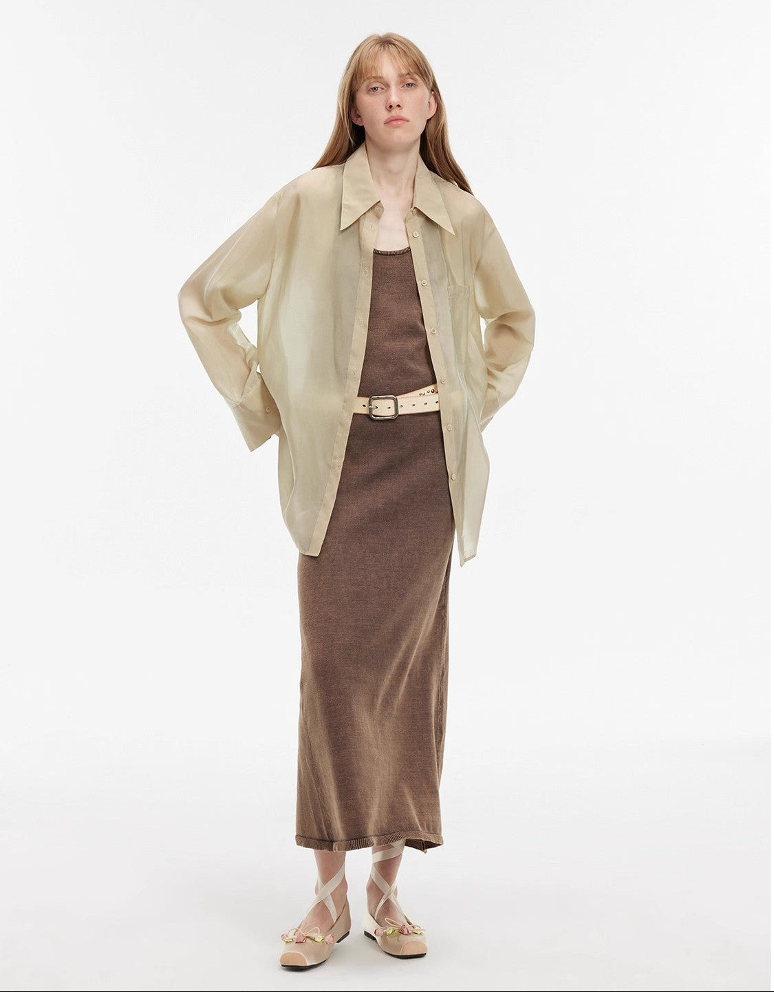 Wave Relaxed Cupro-Amino Shirt ‘Hazy Spring’