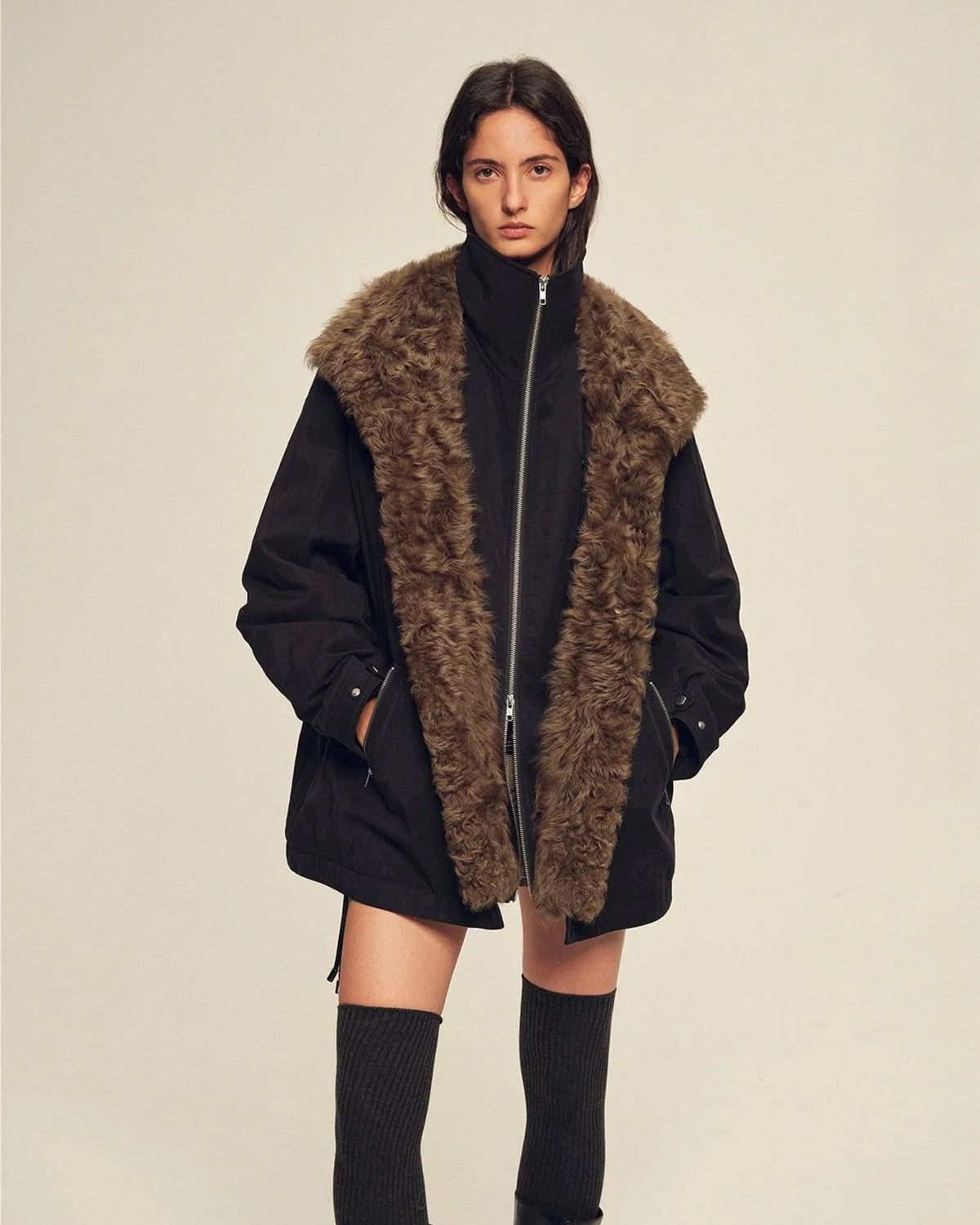 Firelady Fur Women's Detachable Toscana Shearling-Lined Parka Jacket "The Wizard of Oz"
