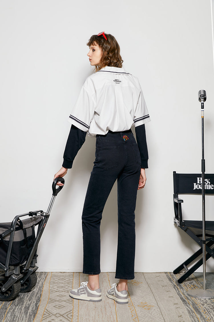 Activity Grrrl High Rise Kick Crop Jeans | HJ017