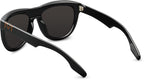 Jagger Sunglasses | Polished Black and Copper + Grey Lens
