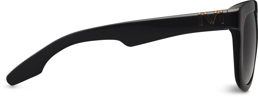 Jagger Sunglasses | Polished Black and Copper + Grey Lens